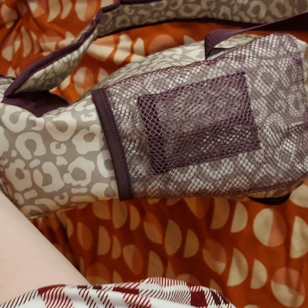 Thirty-One Leopard Print Backpack - Cream and Brown - Picture 4 of 13